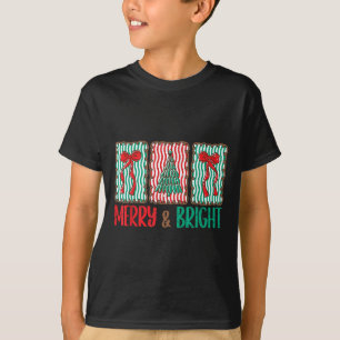 Kokette Schleife Fröhliche und strahlende Weihnach T-Shirt