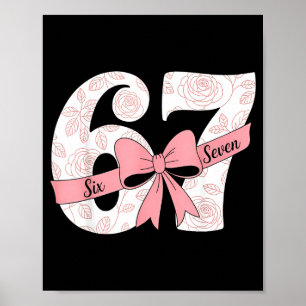 Kokette Schleife Nummer 67 Meme Nk Floral  Poster