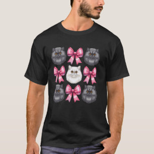 Kokette Schleife Perserkatze Mama Süß Rosa Muttert T-Shirt