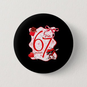 Kokette Schleife Sechs Sieben 67 Meme Dabbing Herz Button