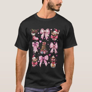 Kokette Schleife Weihnachtsbaum Xmas Weihnachtsman T-Shirt