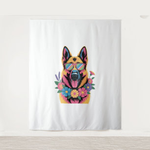Kokette Schleife Yorkshire Terrier Hund Yorkie Mut Wandteppich