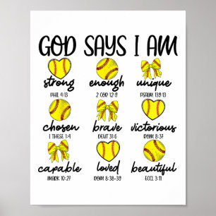 Kokette Schleifen Gott sagt Ich bin Christlich Sof Poster