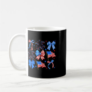 Kokette Schleifen Rot Weiß Blau USA-Flagge 4. Juli Kaffeetasse