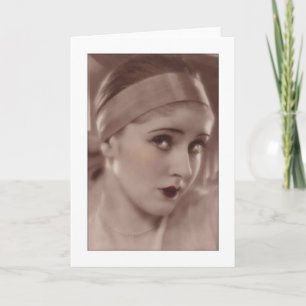 kokette Schönheit aus dem Deco-Zeitalter Karte
