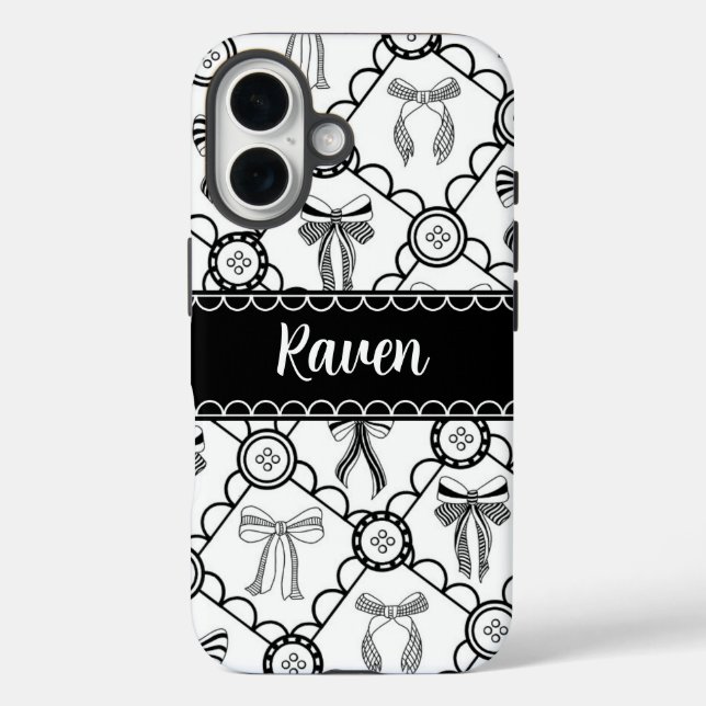 Kokette schwarze Schleife Case-Mate iPhone Hülle (Rückseite)