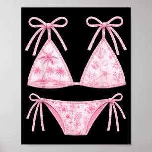 Kokette Sommer-Bikini-Herbst-Schwimmanzug Frauen Poster