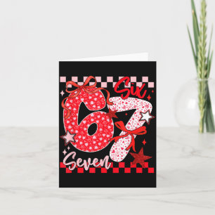 Kokette Valentine 67 Six Seven Preppy Herz Schleif Karte