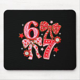 Kokette Valentine 67 Six Seven Schleife Valentinst Mousepad