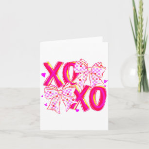 Kokette Valentine Xoxo Lustige Valentins-Schleife  Karte