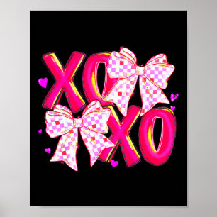 Kokette Valentine Xoxo Lustige Valentins-Schleife Poster