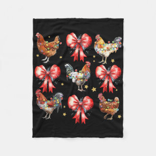 Kokette Weihnachts-Hühner-Schleife, Rote Weihnacht Fleecedecke