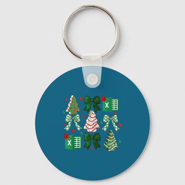 Kokette Weihnachtskuchen Tabellenkalkulationen Buc Schlüsselanhänger (Vorderseite)