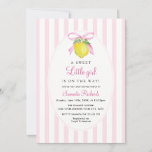 Kokette Zitronen-Rosa Babyparty
