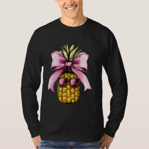 Koketten-Bogen-Ananas-Sonnenbrille Hawaii Rosa Haw T-Shirt