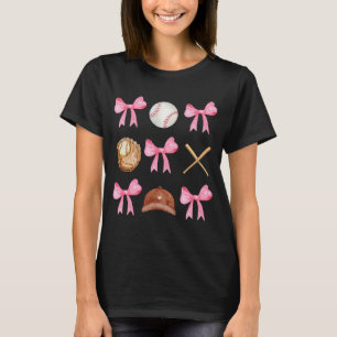Koketten-Bogen-Baseball-Mama-Baseball-Mom-Mutterta T-Shirt