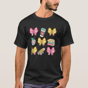 Koketten-Bogen-Bleistift-Lehrer-Schüler-Erster-Sch T-Shirt