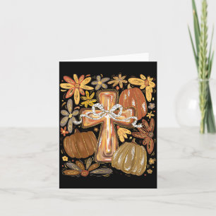Koketten-Bogen-Christen-Jesus-Kürbis-Thanksgiving Karte