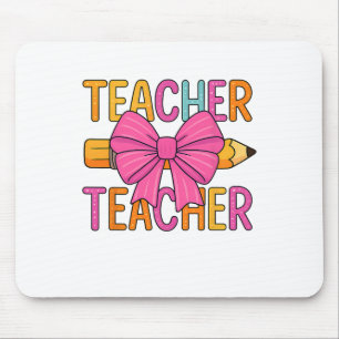 Koketten-Bogen-Geschenke Lehrer Glücklicher erster Mousepad