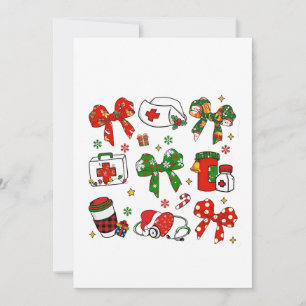 Koketten-Bogen-Krankenschwester-Weihnachten-Pflege Einladung