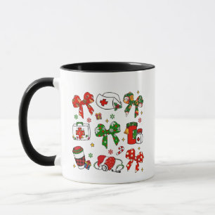 Koketten-Bogen-Krankenschwester-Weihnachten-Pflege Tasse
