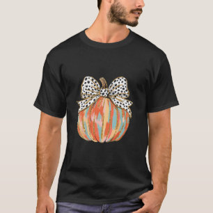 Koketten-Bogen-Kürbis-Saison Herbstlaub T-Shirt