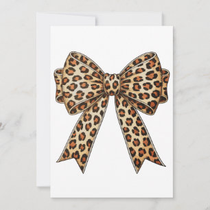 Koketten-Bogen-Leoparden-Gepard-Sublimation Einladung