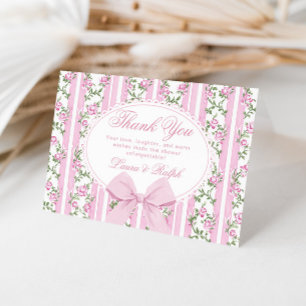 Koketten-Bogen-Liebeshütte-Baby-Shower Dankeskarte