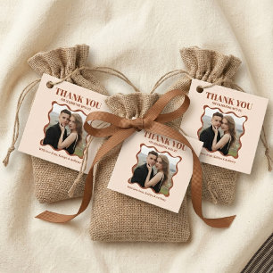 Koketten-Bogen Retro-Hochzeit Geschenkanhänger
