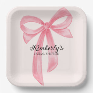 Koketten-Bogen Rosa Brautparty Pappteller