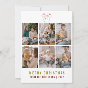 Koketten-Bogen Roter Frohe Weihnachten 6-Foto-Coll