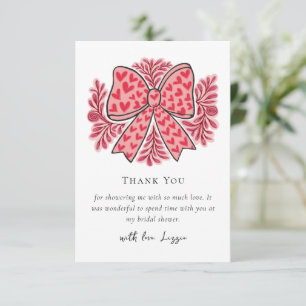 Koketten-Bogen-Schriftzug Brautparty Dankeskarte