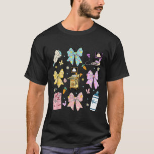 Koketten-Bogen-Sonografin Ostern Ultraschall-Techn T-Shirt