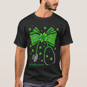 Koketten-Bogen-Stethoskop St. Patricks Tag Eins T-Shirt