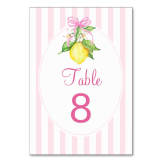 Koketten-Rosa-Limonen-Baby-Party Tischnummer
