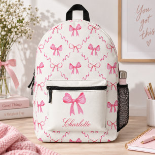 Koketten-Rosa-Schleife Bedruckter Rucksack
