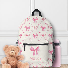 Koketten-Rosa-Schleife Bedruckter Rucksack