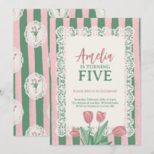 Koketten-Rosa-Schleife Vintage-Tulpe Geburtstag fü