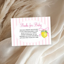Koketten Rosa Zitrone Baby Shower Bücher für Baby