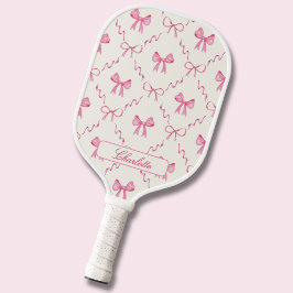 Koketten-Rosafarbenes Schleifenmuster Pickleball Schläger