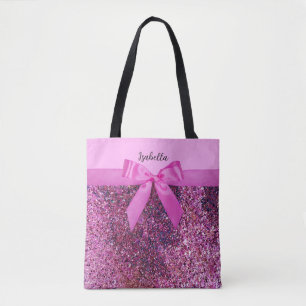 Koketten-Schleife & Rosa Lila Glitter-Schriftzug N