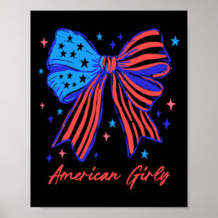 Koketten-Schleife USA patriotische amerikanische F Poster