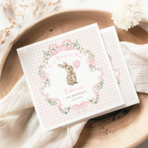 Koketten-Schleifen-Häschen Rosa Gingham 1. Geburts