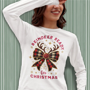 Koketten-Weihnachts-Karorente-Fertig-Bogen T-Shirt