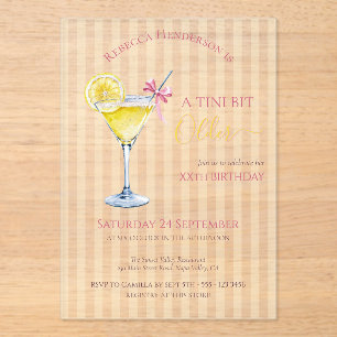 Koketten Zitronencocktail Ein Tini bisschen älter  Acryleinladungen