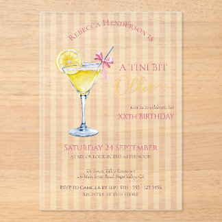 Koketten Zitronencocktail Ein Tini bisschen älter Acryleinladungen