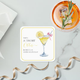 Koketten Zitronencocktail Ein Tini-Bit älterer Geb Rechteckiger Pappuntersetzer