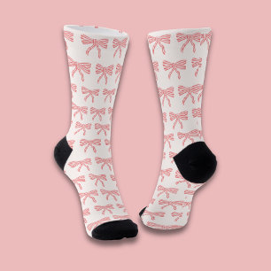 Kokettenästhetik rosa Schleife Socken