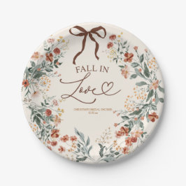 Kokettenbogen Herbst-Wildblumen-Braut-Shower-Papie Pappteller