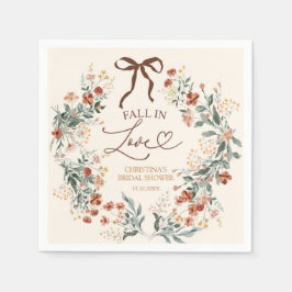Kokettenbogen Herbst-Wildblumen-Braut-Shower Serviette